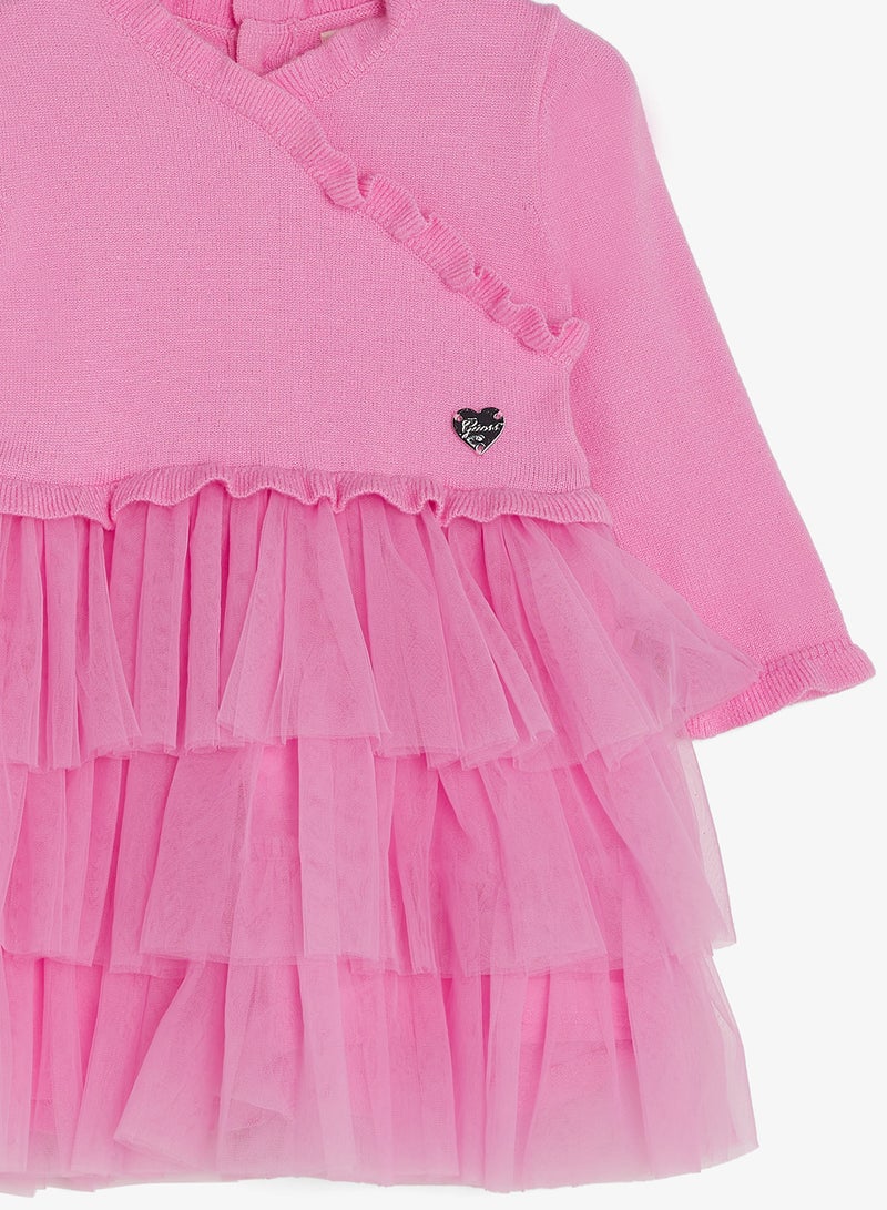 GUESS Infant Short Sleeve Mini Dress And Panties And Socks - Image 3